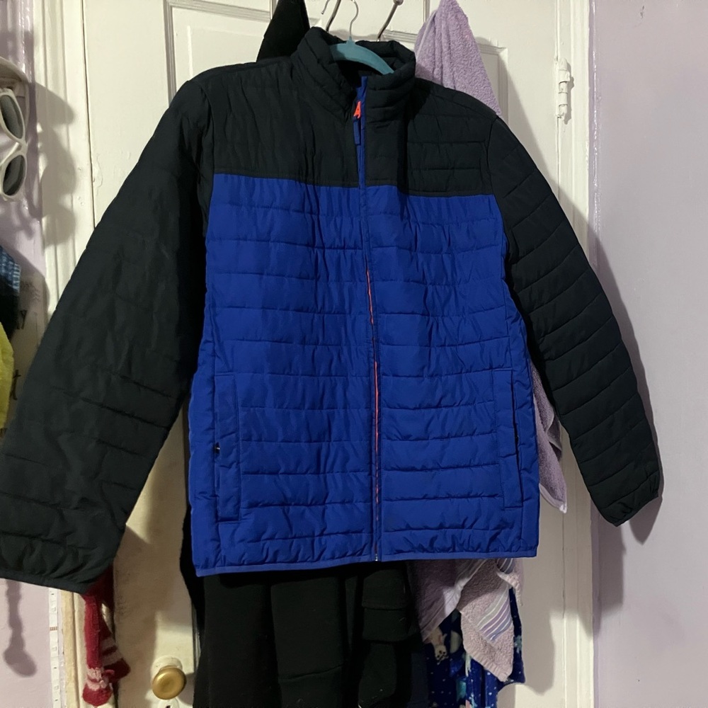 Blue and black light jacket
